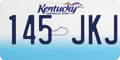 KY license plate 145JKJ