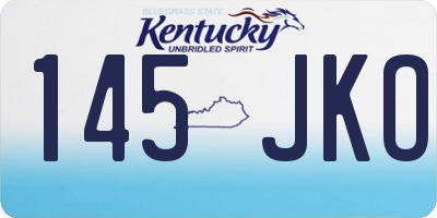 KY license plate 145JKO