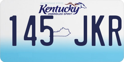 KY license plate 145JKR