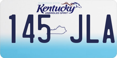 KY license plate 145JLA