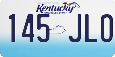 KY license plate 145JLO