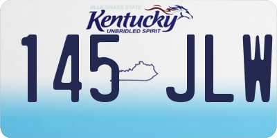 KY license plate 145JLW