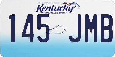 KY license plate 145JMB