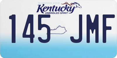 KY license plate 145JMF
