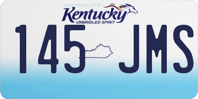 KY license plate 145JMS