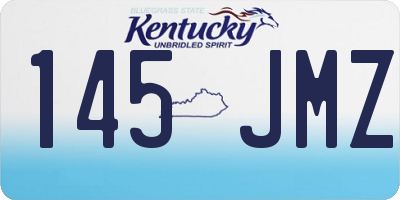 KY license plate 145JMZ