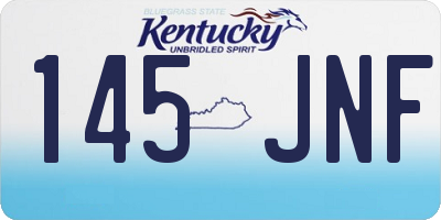 KY license plate 145JNF
