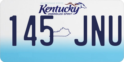 KY license plate 145JNU