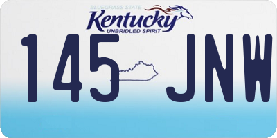 KY license plate 145JNW