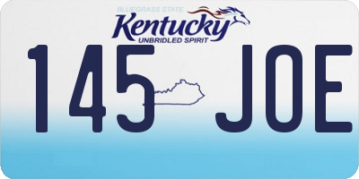 KY license plate 145JOE