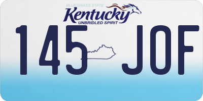 KY license plate 145JOF