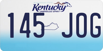 KY license plate 145JOG