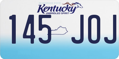 KY license plate 145JOJ