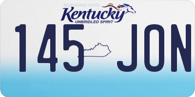 KY license plate 145JON