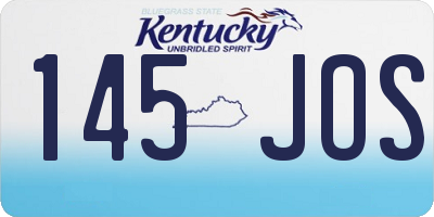 KY license plate 145JOS
