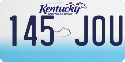 KY license plate 145JOU