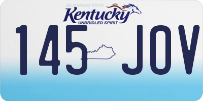 KY license plate 145JOV