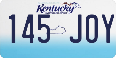 KY license plate 145JOY