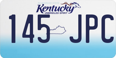 KY license plate 145JPC