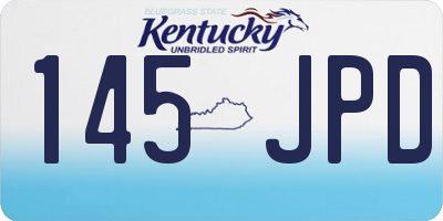 KY license plate 145JPD