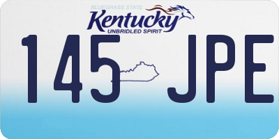 KY license plate 145JPE