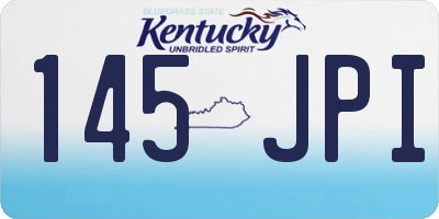 KY license plate 145JPI