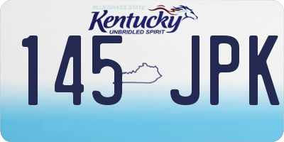 KY license plate 145JPK