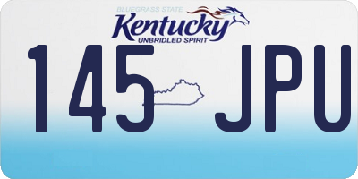 KY license plate 145JPU
