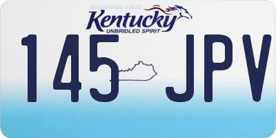 KY license plate 145JPV