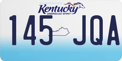 KY license plate 145JQA
