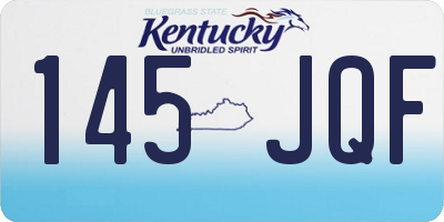 KY license plate 145JQF