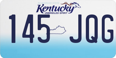 KY license plate 145JQG
