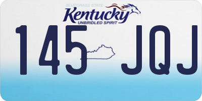 KY license plate 145JQJ