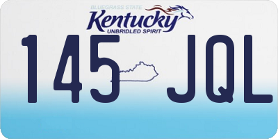 KY license plate 145JQL