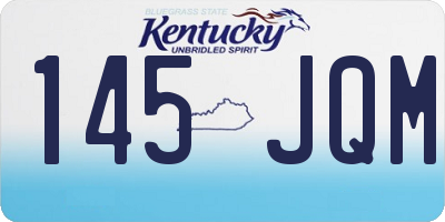 KY license plate 145JQM