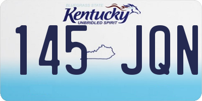 KY license plate 145JQN