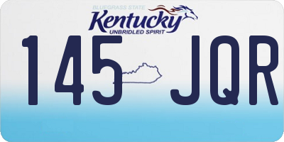 KY license plate 145JQR