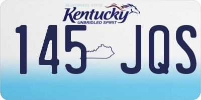 KY license plate 145JQS