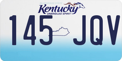 KY license plate 145JQV