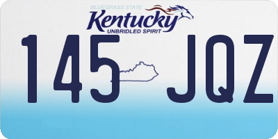 KY license plate 145JQZ