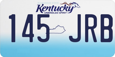 KY license plate 145JRB