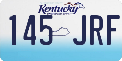 KY license plate 145JRF