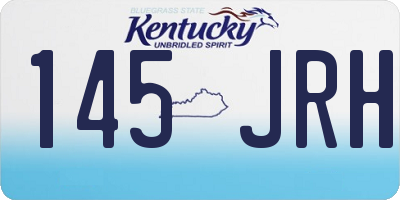 KY license plate 145JRH