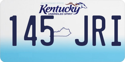 KY license plate 145JRI