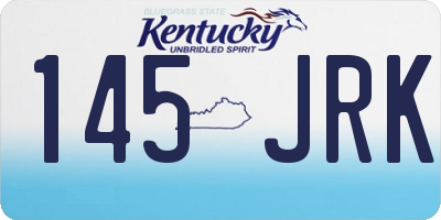 KY license plate 145JRK