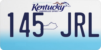 KY license plate 145JRL