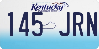 KY license plate 145JRN