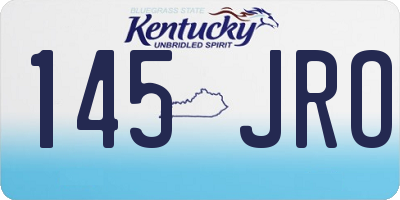 KY license plate 145JRO