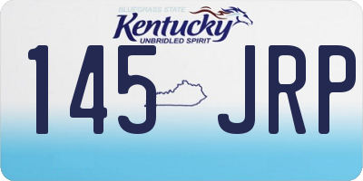 KY license plate 145JRP