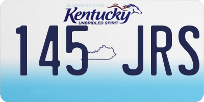 KY license plate 145JRS